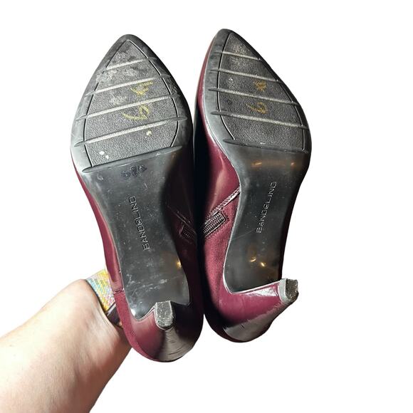 Bandolino Ankle Booties Heeled Burgandy Bocambria Side Zip size 8 1/2 - Picture 8 of 10